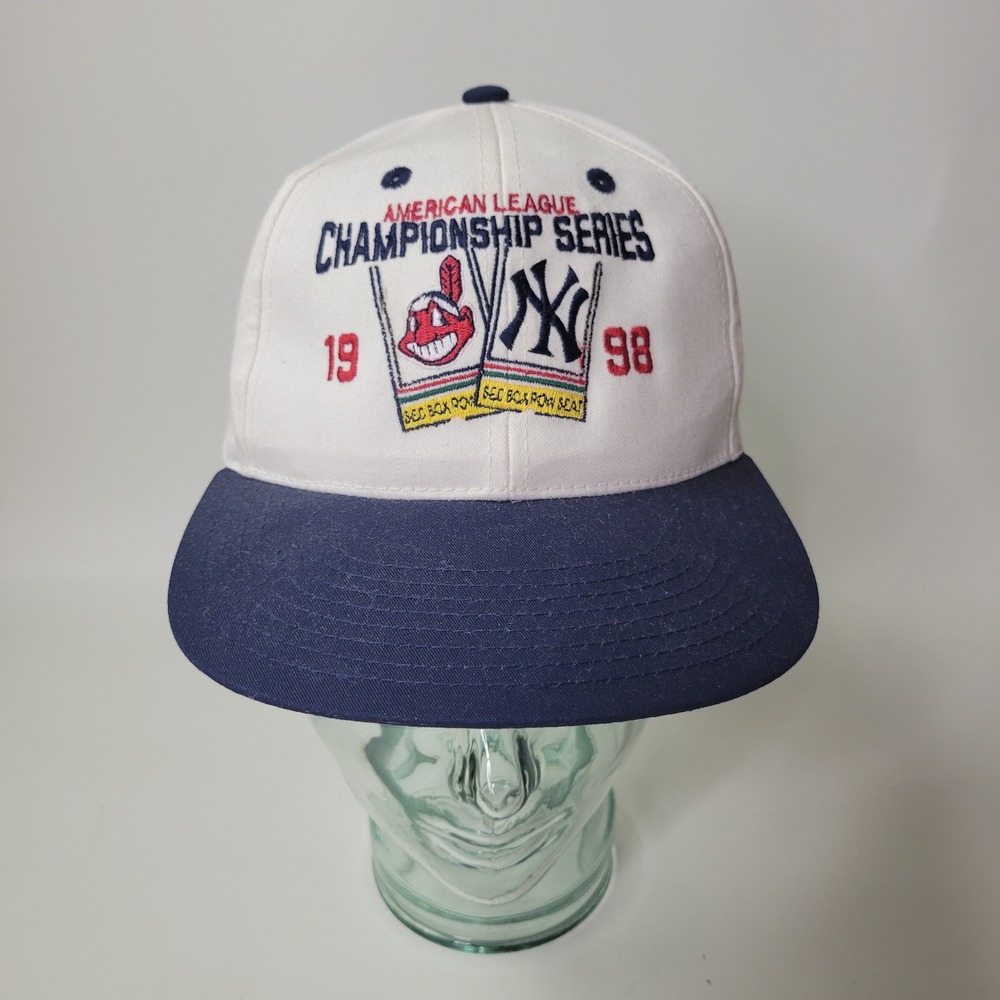 Vintage 1998 ALCS American League Yankees vs Indians Snapback Hat Cap Twins NWT